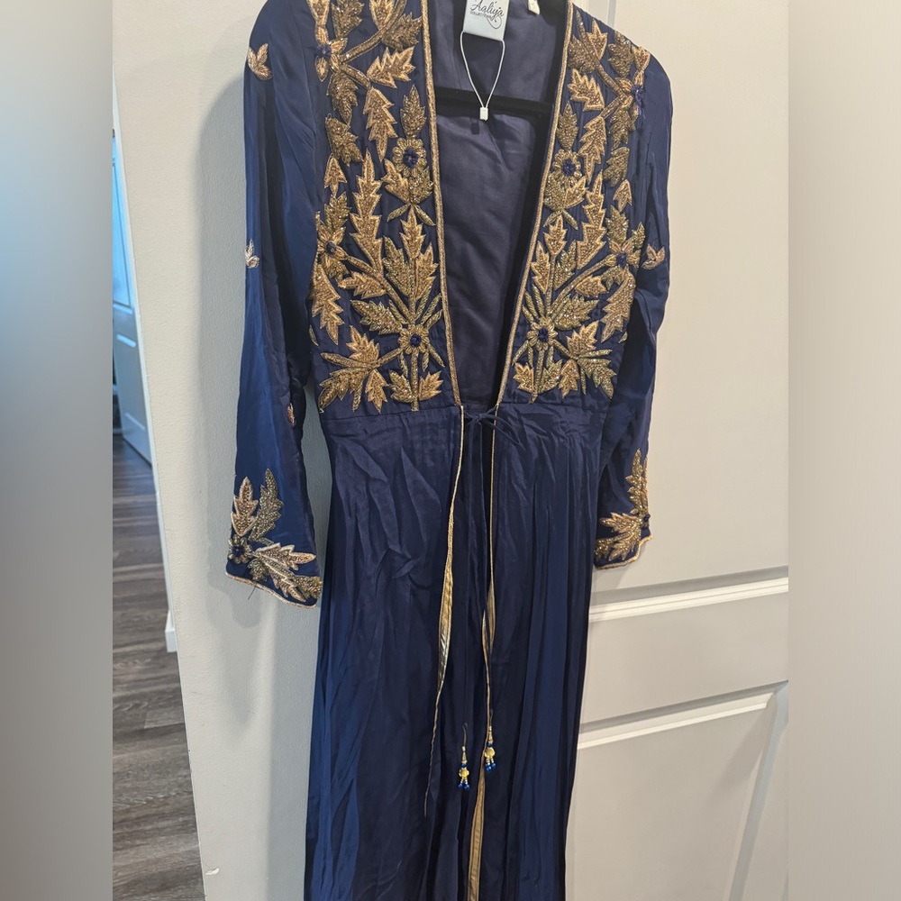 Aaliya Collections Embellished Open Abaya